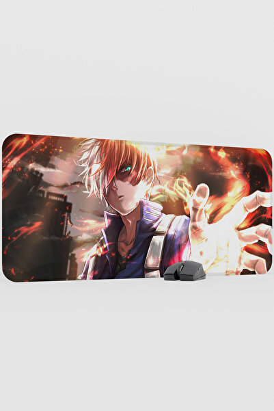 mousepad bastir لوحة ماوس شوتو تودوروكي أنيمي V2 - مقاس 90×40 سم، قاعدة مطاطي...