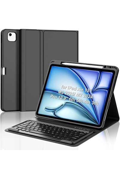 HYX iPad Air 13 inch Case with Keyboard (M3 2025/ M2 2024) Magnetic Protective Cover for iPad Pro 12.9''