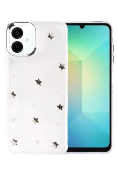 TechTrove Samsung Galaxy A07 4G İçin Uyumlu Parlak Çıkartma Tasarımlı Simli Ş...