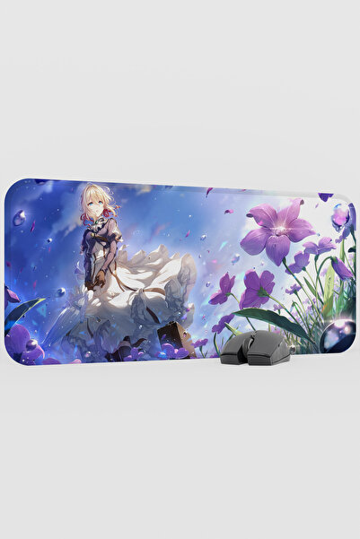 mousepad bastir لوحة ماوس أنيمي فيوليت إيفرجاردن V1 - مقاس 70×30 سم، قاعدة مط...