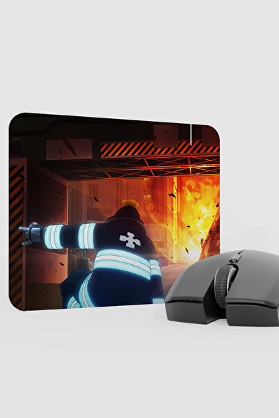 mousepad bastir Fire Force Anime V1 - 22X18 وسادة ماوس مطاطية مضادة للانزلاق ...