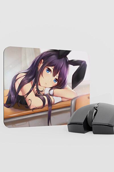 mousepad bastir Bunny Girl Senpai Anime V1 - 22X18 وسادة ماوس مطاطية للألعاب غير قابلة للانزلاق