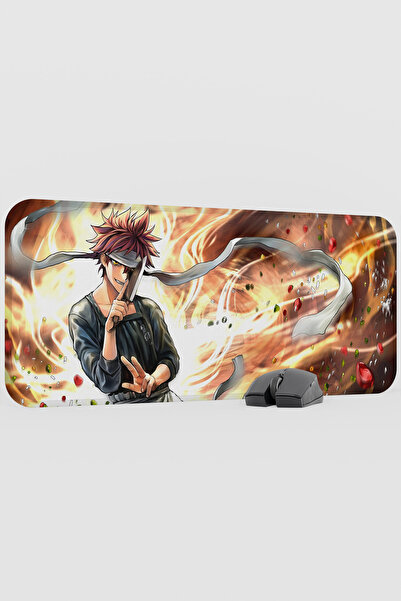 mousepad bastir Food Wars Anime V3 - 70x30 XL لوحة ماوس مطاطية للألعاب غير قا...