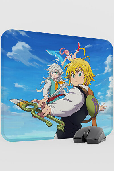 mousepad bastir Nanatsu no Taizai Anime V3 - 48X40 XL لوحة ماوس مطاطية للألعا...