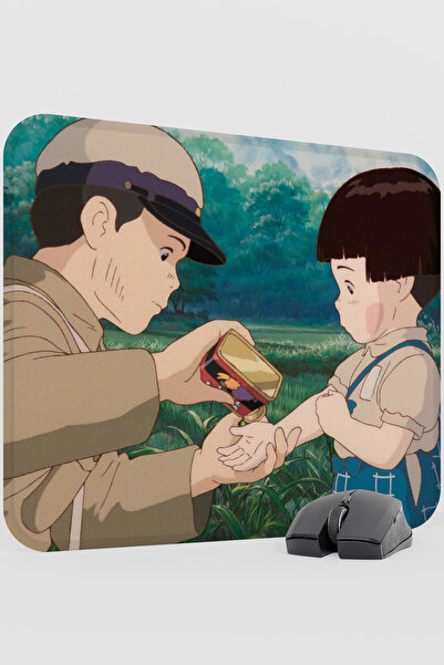 mousepad bastir Grave of the Fireflies Anime V2 - 48X40 XL Gaming Rubber Non-...