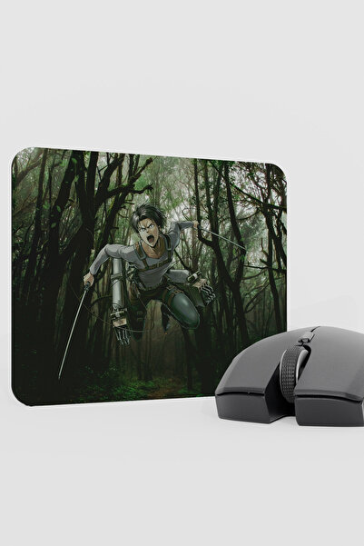 mousepad bastir Levi Ackerman Anime V2 - 22X18 Gaming Rubber Non-Slip Base Mo...
