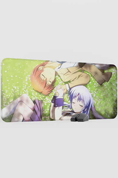 mousepad bastir Angel Beat S Anime V5 - 90X40 XXL Gaming Rubber Non-Slip Base...