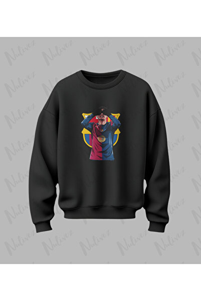 Nulivez Pedri Design Printed High Quality Unisex Oversized O Neck Sweatshirt