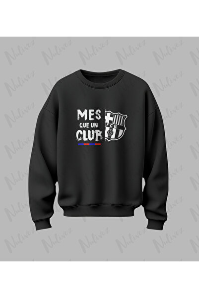 Nulivez Barca Design Printed High Quality Unisex Oversized O Neck Sweatshirt