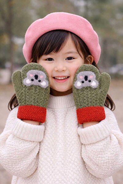gigigiyim Koala Desenli Tek Parmak Unisex Çocuk Eldiven