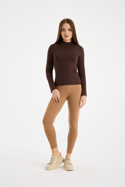 KLC Fashion Women's Long Sleeve Body Half Turtleneck