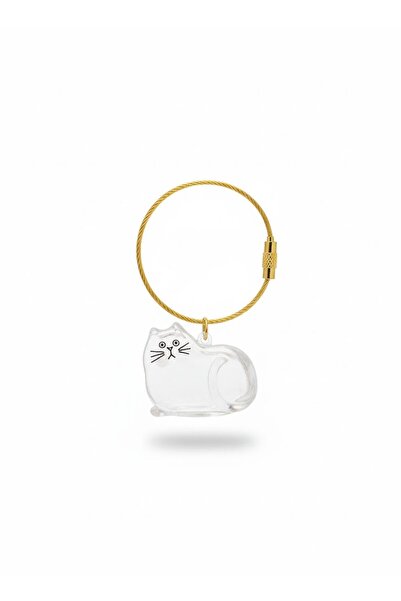 IDL COLLECTION Kedi Tüyü Saklama Kapsülü Anı Hediyesi Şeffaf Kedi Şeklinde An...