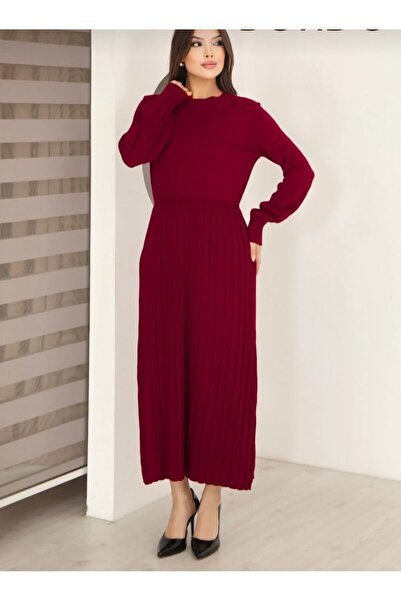 eflanmoda Suknja sa okruglim izrezom, dugim rukavima i elastičnim strukom Nab...