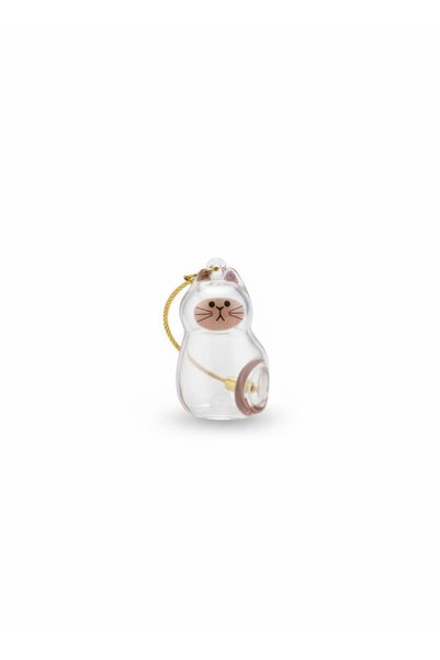 IDL COLLECTION Cat Hair Storage Capsule Keepsake Gift Transparent Cat-Shaped Keychain Charm Accessory
