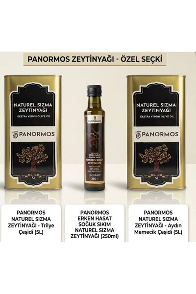 Panormos olive food Naturel Sızma Zeytinyağı Fırsat paketi 5+5 lt Memecik ve ...
