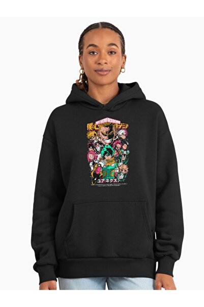 Gadali Мъжка - Дамска Оверсайз Ultimate Heroes с дълъг ръкав и качулка