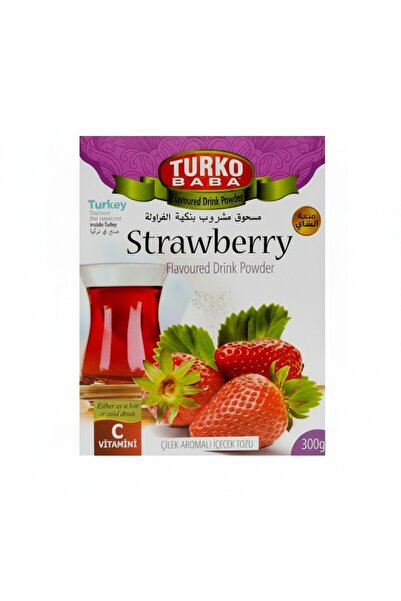 Turkobaba مسحوق مشروب الفراولة توركو بابا - 300 غرام