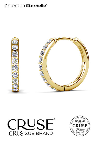 Cruse 925 Ayar Gümüş Éternelle™ 0.5 ct Halka Küpe 14K Altın Kaplama