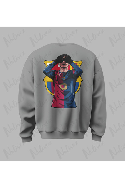 Nulivez Pedri Design Back Printed High Quality Unisex Oversized O Neck Sweatshirt