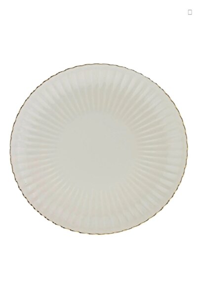 Kütahya Porselen Bone Luz Gold Mesh Cake Plate 21cm Single