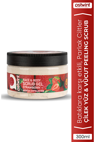 Ostwint Scrub Jel Çilek Özlü Yüz Ve Vücut Peelingi 300 ml