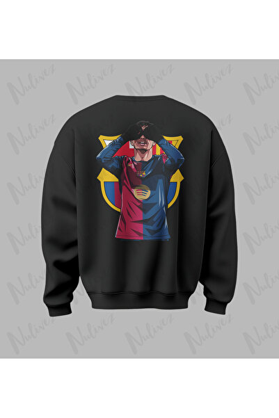 Nulivez Pedri Design Back Printed High Quality Unisex Oversized O Neck Sweatshirt