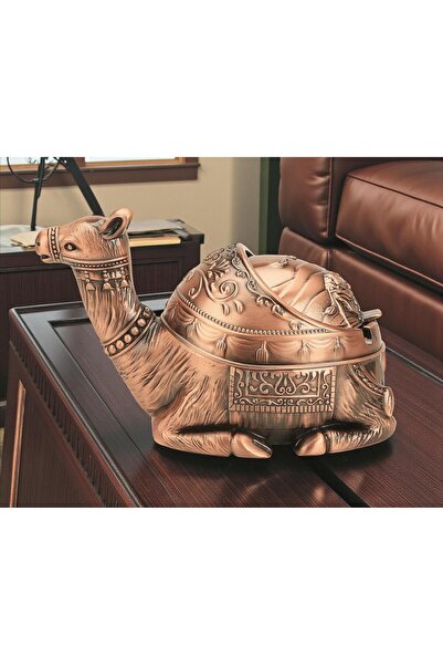 ELSELİFE Lüks İşlemeli Rüzgar Geçirmez Metal Deve Biblo Tütsülük Küllük Çok A...