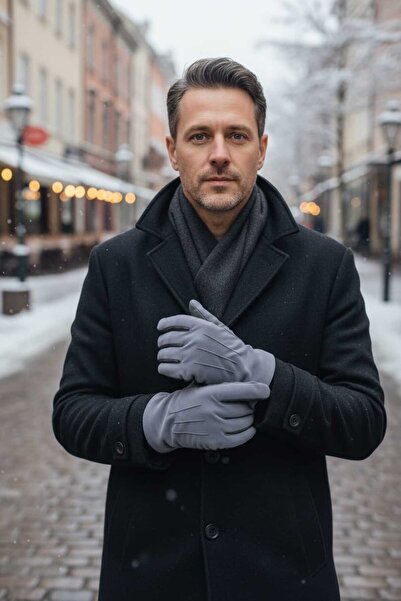 Aware Time Men's Touchscreen Plush Parachute Gloves