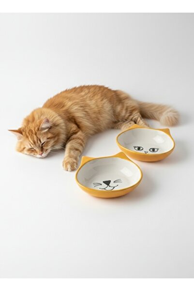 KH Kedi Maması Tabak Kase 3 tane bir arada Set Hediye Parti