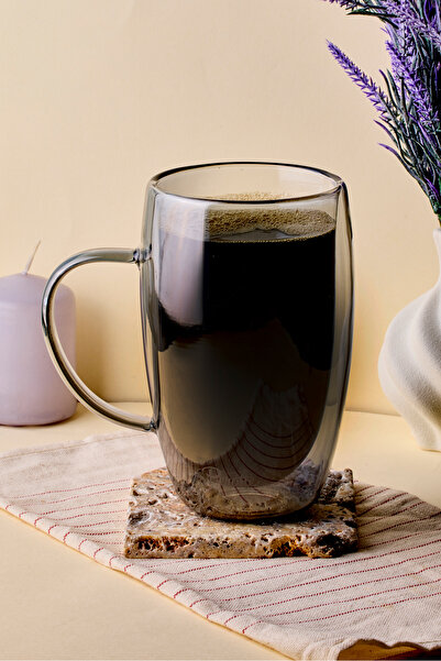 Perotti Smoked Double Wall Latte Mug 450 ml