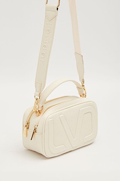 Levidor Two-Compartment Long Strap Small Size Sporty Design Women's Hand and Shoulder Bag Casual Design White