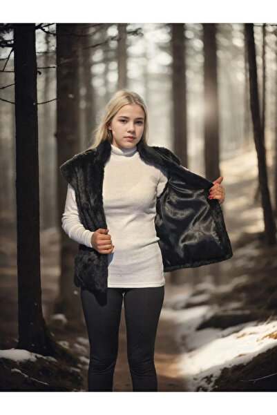 BLACK MODBLACK Roselight KADIN KOLSUZ GERÇEK KÜRK - SİYAH 1165115