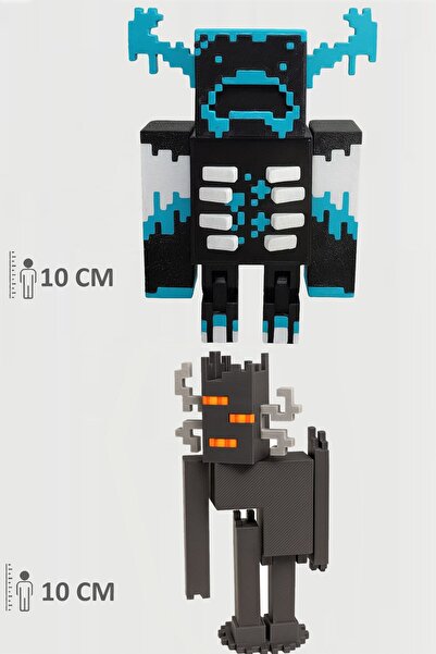 FigürDizayn Minecraft Warden ve Gıcırtı Creaking Set Hareketli Eklemli Figür