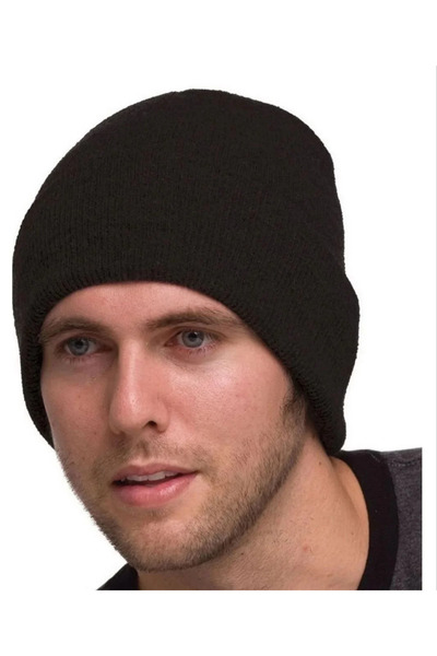 BLACK MODBLACK Full-Fit Winter Knitting Beanie - Black