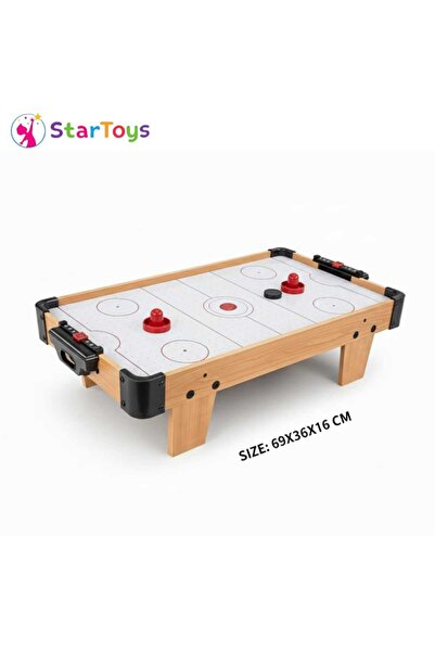 STAR TOYS طاولة الهوكي الهوائي الخشبية للأطفال (Mini Air Hockey Table)