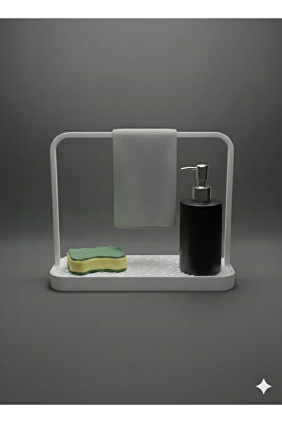 Teknovagroup Kitchen Sponge Holder and Cloth Hanger Organizer – Countertop Or...