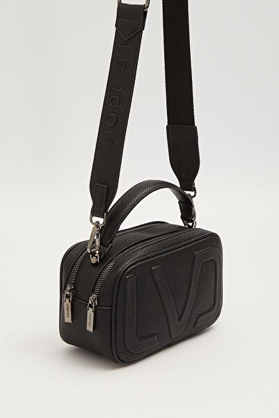 Levidor Two-Compartment Long Strap Small Size Sporty Design Women's Hand and Shoulder Bag Casual Design Black