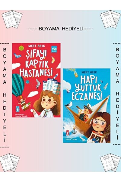 Timaş Yayınları Boyamalı - Şifayı Kaptık Hastanesi - Hapı Yuttuk Eczanesi Mer...