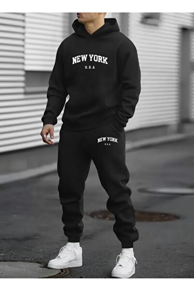 FUFLUNS طقم بدلة رياضية مطبوعة للجنسين من نيويورك الولايات المتحدة الأمريكية ...