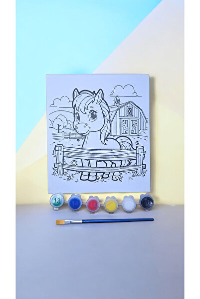 Ahi Shop İLK BOYAMA TABLOM MUKAVVA BASKI 17X19CM