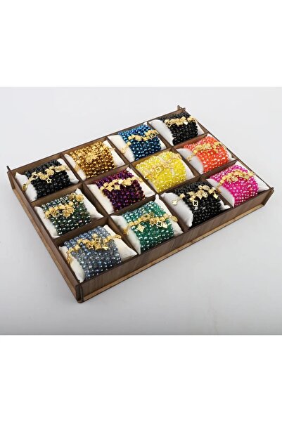 begün سوار كريستال (3 قطع)... سوار هدية مصنوع يدويًا من الزجاج المرصع بالأحجا...