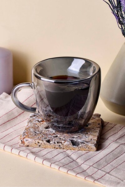 Perotti Smoked Double Wall Heart Mug 150 ml