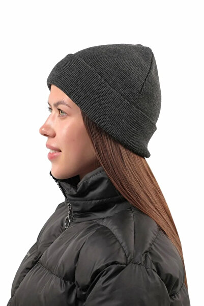 BLACK MODBLACK Full-Fit Winter Knitting Beanie - Anthracite
