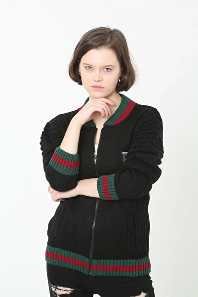 BLACK MODBLACK Women's Full Zip Knit Cardigan - Black