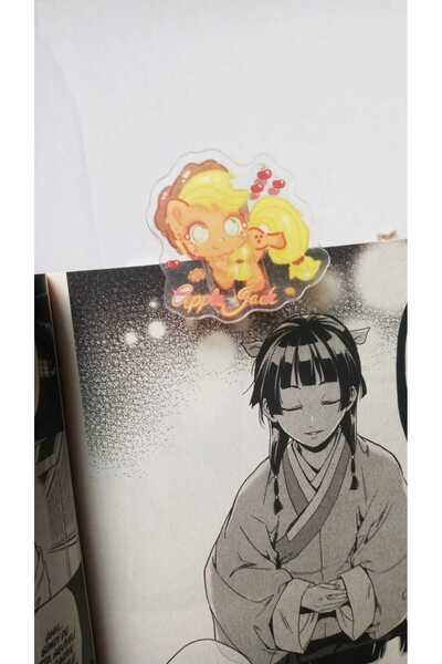 Atölye Moonlit My Little Pony Applejack Akrilik Kitap Ayracı Ataş Not Tutucu