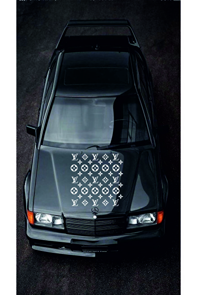 sticker LV 25x25 Cm Folyo Kesim Evrensel Desen Kaplama Siyah Araba - Motor - ...