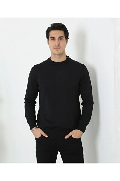 BLACK MODBLACK Men's Circular Neck Knitwear Sweater Soft Textured Cotton Thin...