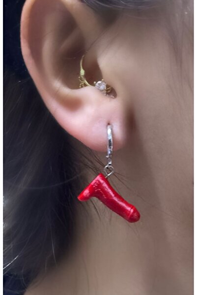 Arescollection 1 adet esprili sallantılı halka küpe