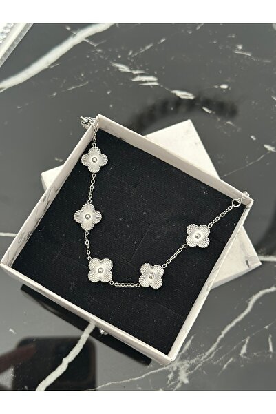 staınless steel Silver Color Clover Steel Bracelet