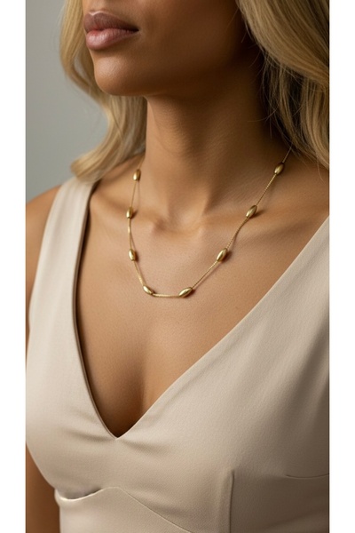 İNN JEWELLERY 316L Steel Necklace Tarnish-Free Antiallergic with Chain Figure...